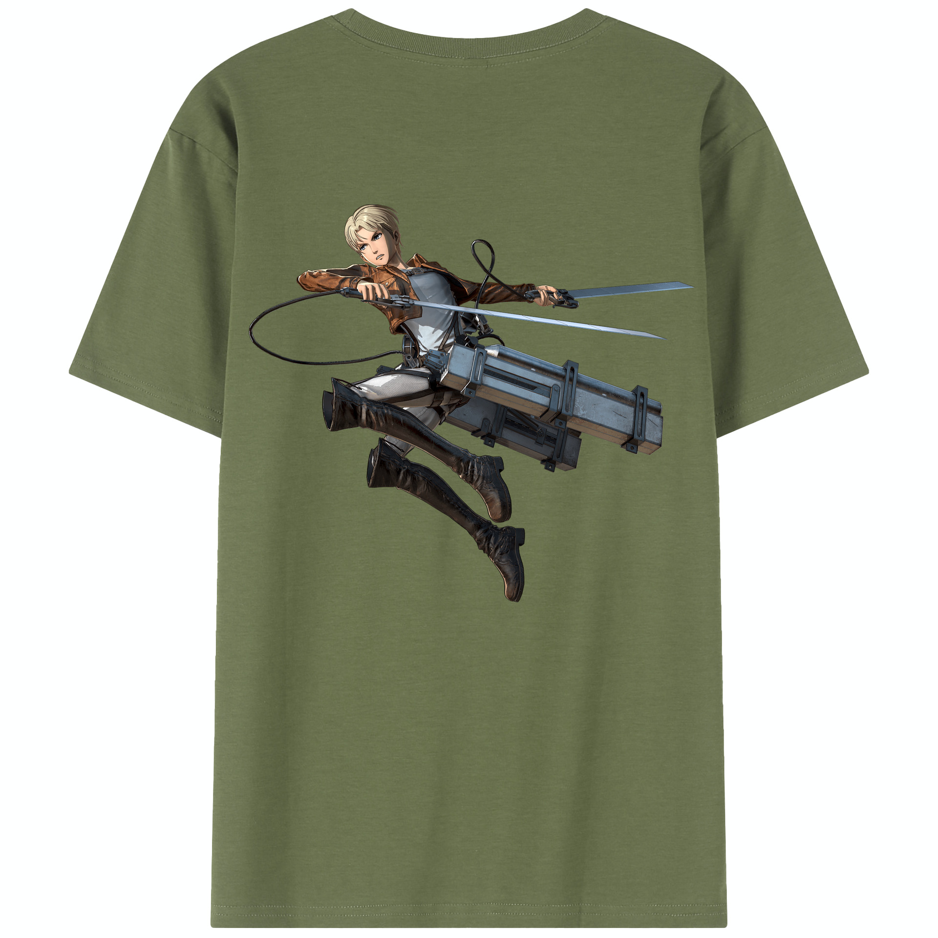 （画像用） 進撃の巨人 Attack on Titan 綿100％半袖Tシャツ（背面プリント）